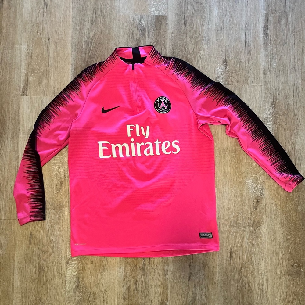 Nike Pink and Black Long Sleeve half zip drifit